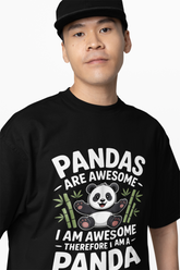 Pandas Are Awesome Oversized T-Shirt